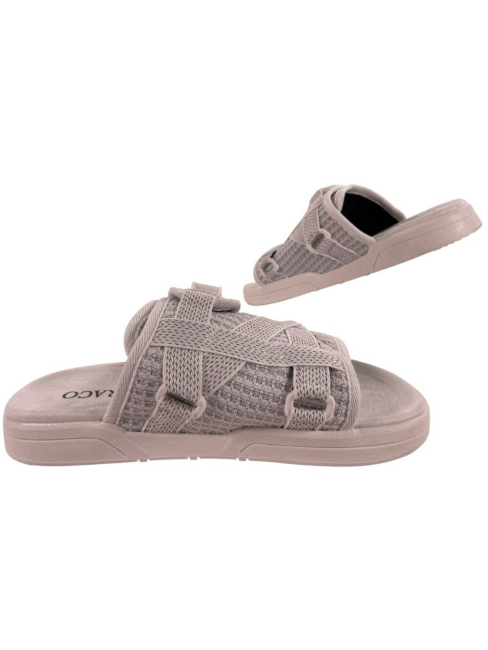Draco Slides Adjustable Grey Mesh Casual Sandals Size 9-10 - Picture 2 of 8